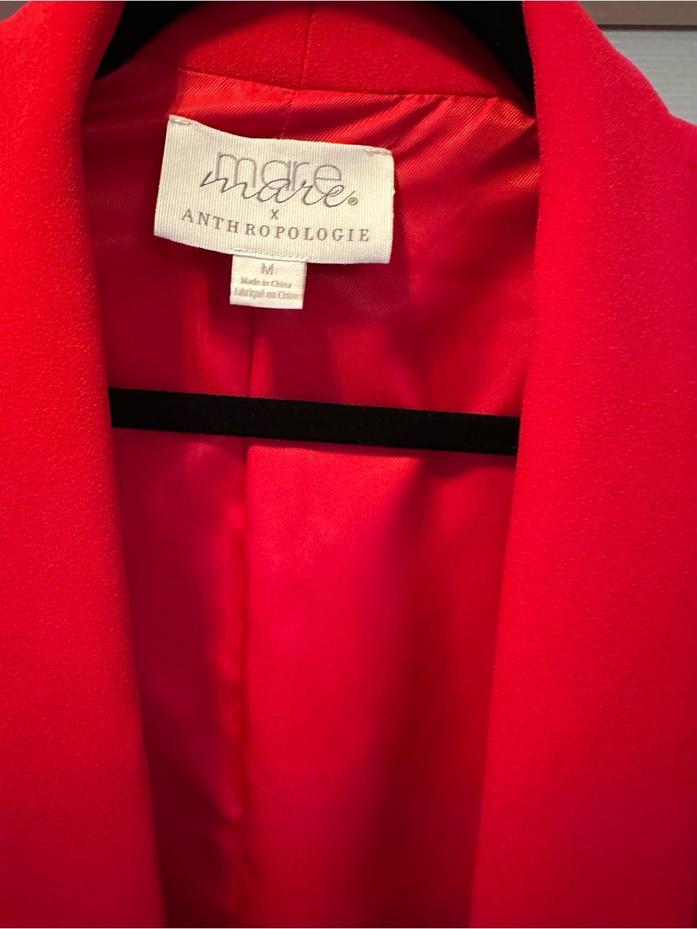 Mare Mare x Anthropologie Red Two Piece Set- Blazer M and Shorts L - Picture 4 of 10